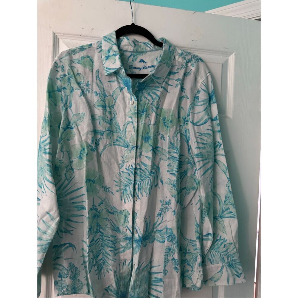 Tommy Bahama Tulum Tropical Long Sleeve Shirt Linen